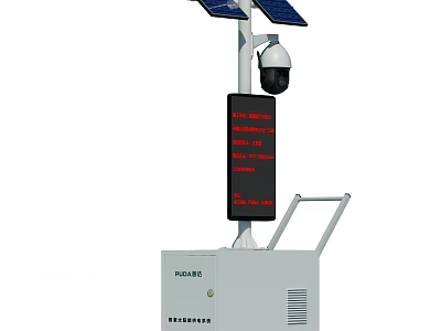Projection Monitoring System Equipped With Solar Panel Camera And 3d model