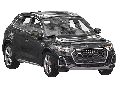 Black Audi SUV With Modern Sporty Exterior And Sleek Front Grille Design 3d model