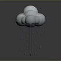 Cute Cloud Shaped Household Decor Item With Small Hanging Raindrops