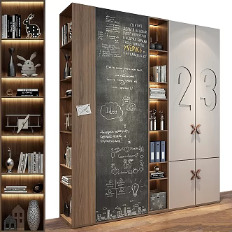 Modern Wardrobe Amsterdam Child Teen Wardrobe Double Door 3d model