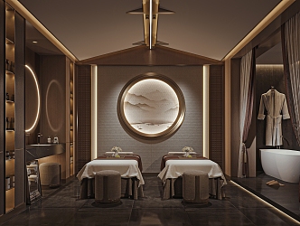 Beauty Salon Room Spa Massage 3d model