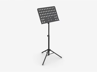 Instrument Accessories Black Music Stand With Tripod Base For Sheet Music 3d model