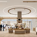 Modern Clothing Store Interior With Fashion Apparel Display Shelves Shoes And Bags