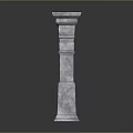 Two Stone Pillars With Fluted And Smooth Surface Architectural Design Elements