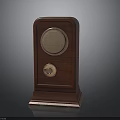 Classic Vintage Radio With Wooden Case Circular Speaker And Brass Knob