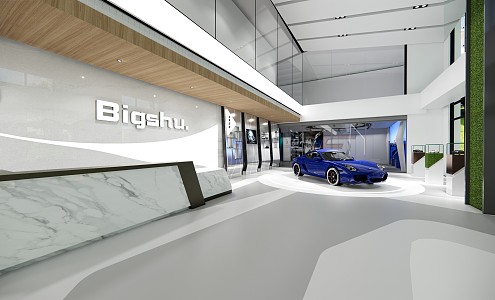 Hyundai Front Desk Car Showroom 3d model