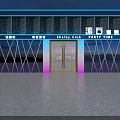 Modern KTV Exterior Design With Neon Lights Glass Door And Party Vibe