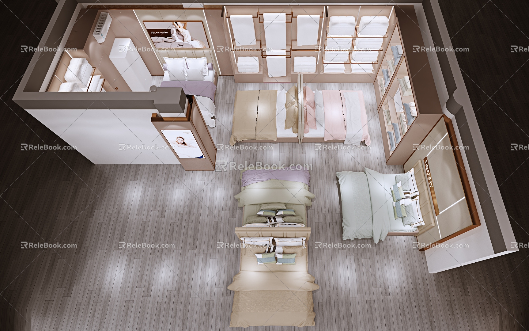 Light Luxury Home Textile Store 3d model