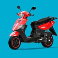 Red and Black Scooter with Stylish Body Design and Black Seat