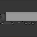 Functional Freight Truck Featuring Black Cab And White Cargo Container 3d model