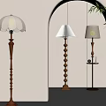 Elegant Modern Floor Lamps With Diverse Designs And Wooden Metal Bases In Minimalist Interior