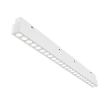 White Linear LED Light Fixture With Multiple Round Lamps For Bright Illumination 3d model