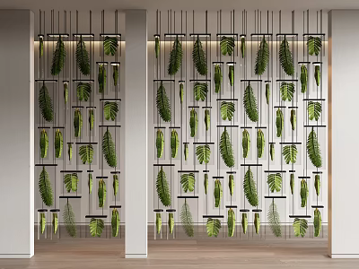 Green plant screen partition plant wall green plant wall 3d model