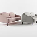 Modern Double Sofa Avant-garde Fabric Yanling Two-person Three-person Sofa 3d model