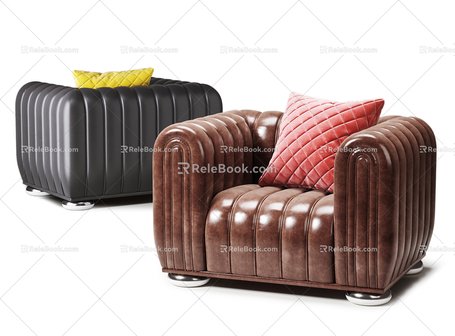 Modern Single Sofa Leather Single Sofa model