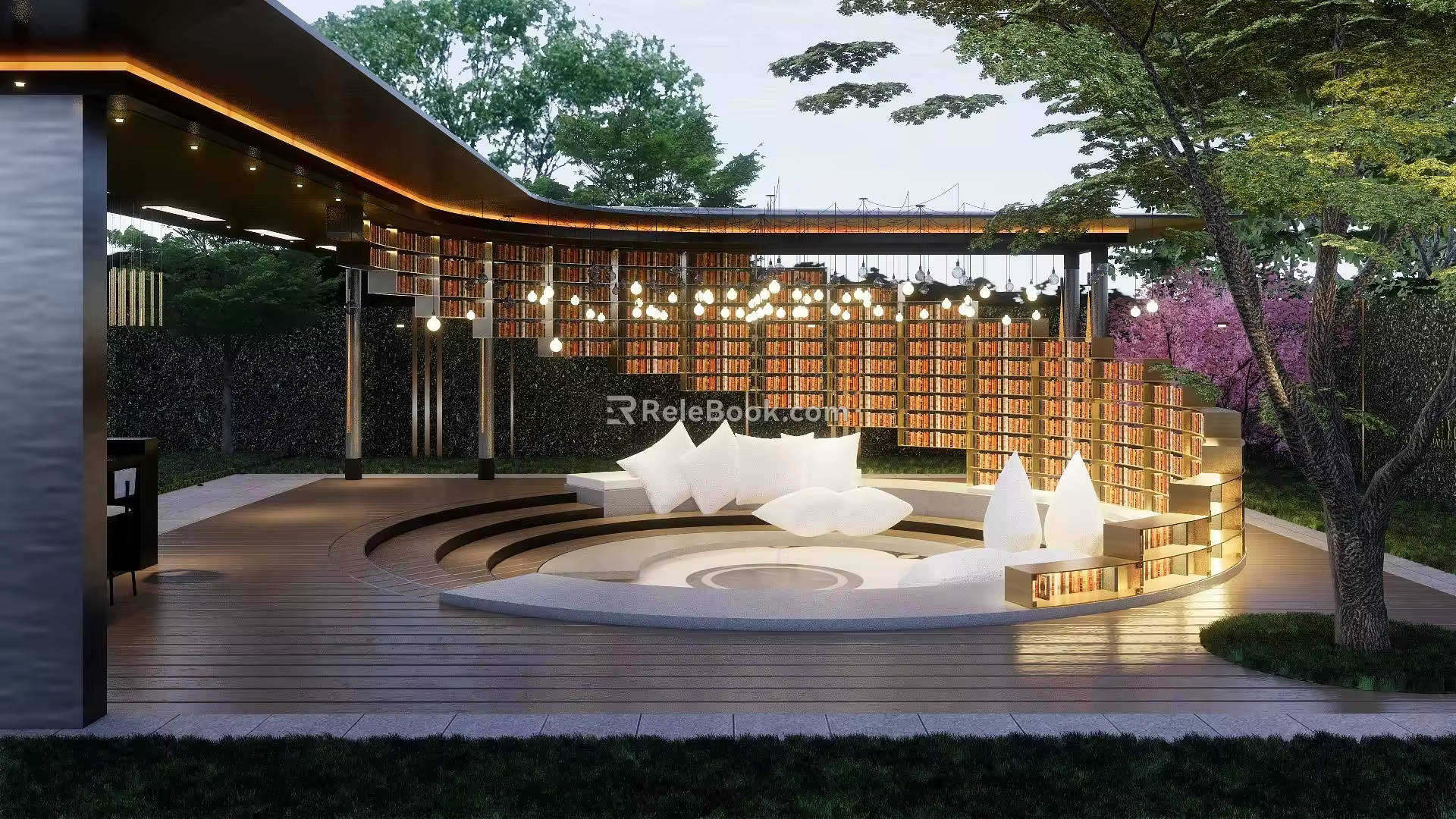 Modern pavilion rest pavilion rest gallery rest area 3d model