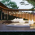 Modern pavilion rest pavilion rest gallery rest area 3d model