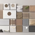 Diverse Background Wall Design With Various Styles Geometric Patterns And Natural Textures 3d model