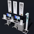 Vision testing instrument Vision testing table Height measurer Physical examination instrument 3d model