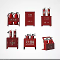 Essential Fire Safety Equipment Including Fire Extinguishers And Cabinets
