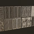 Decorative Room Dividers with Various Geometric Patterns and Modern Design Styles 3d model