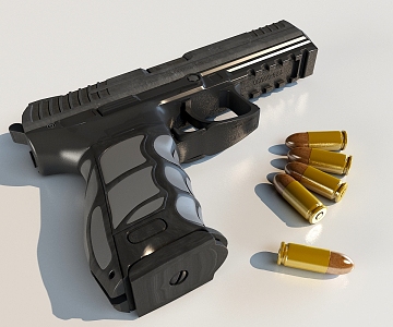 The modern pistol. 3d model