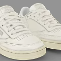 White Low Top Lace Up Casual Sneakers With Breathable Design And Light Sole