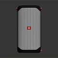 JBL Portable Speaker With Black Red Accents And White Mesh Front Design