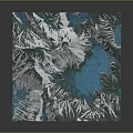 Scenic Mountain Landscape With Snowy Peaks And Blue Lakes On Textured Surface