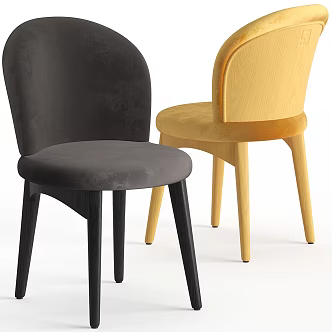 Fendi modern single chair dining chair 3d model