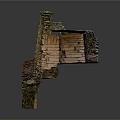 Ancient Stone Building Ruins Displaying Archway Stone Steps and Weathered Stone Walls