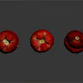 Fresh Red Wax Apples Whole And Sliced On Grey Surface With White Flesh