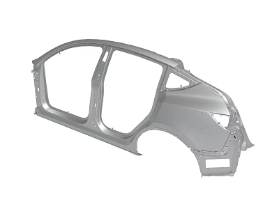 Reinforced Car Body Frame Steel Structure For Vehicle Chassis Construction 3d model
