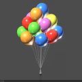 Colorful Balloon Bouquet With Vibrant Mixed Colors For Party Decoration And Celebration Events