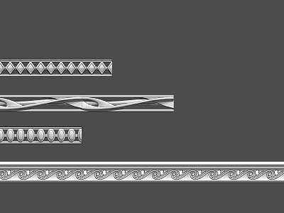 Gypsum Cornice Different Decorative Patterns for Interior Wall Home Decoration Design 3d model