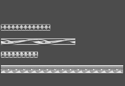 Jane Europe plaster line carved plaster line 3d model