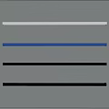 Modern Long Strip Wall Lights in Various Colors Mounted Side by Side on White Wall