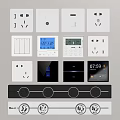 Switch Modern Smart Panel Visual Panel Function Panel Socket 3d model