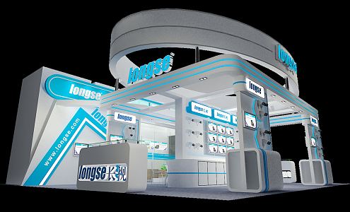 Modern Exhibition Video Audio Equipment Exhibition Booth Exhibition Hall Exhibition Temporary Exhibition Expo 3d model