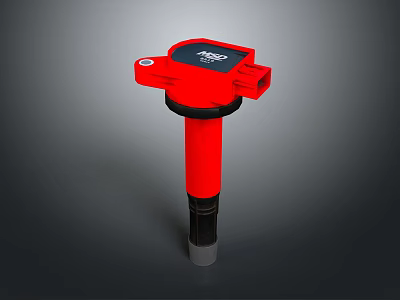 Red Ignition Coil For Automotive Engine Ignition System High Performance Component 3d model