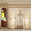 Bright Modern Specialty Store Interior With Organized Shelves Clothing Bags And Product Displays