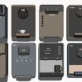 Modern Household Coffee Makers In Various Styles With Digital Display And Sleek Design