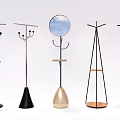 Modern Coat Hangers With Varied Metal Hooks Wooden Bases And Designs