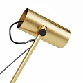 Modern Gold And Black Table Lamp With Metal Stand And Geometric Design