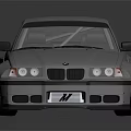 White BMW Two Door Coupe With Lowered Stance And Large Alloy Wheels
