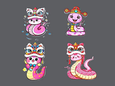 Mei Chen Snake Modeling Decorative Scenery 3d model