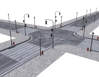 modern road 3d model