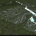 Aerial Planning of Urban Layout With Roads Water Bodies and Green Spaces