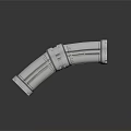 Detailed Industrial Metal Mechanical Component With Segmented Joints And Bolted Structure