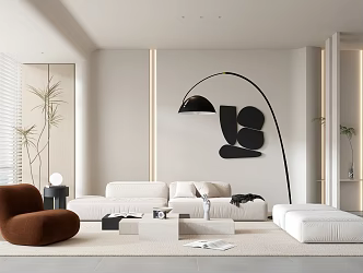 modern living room 3d model